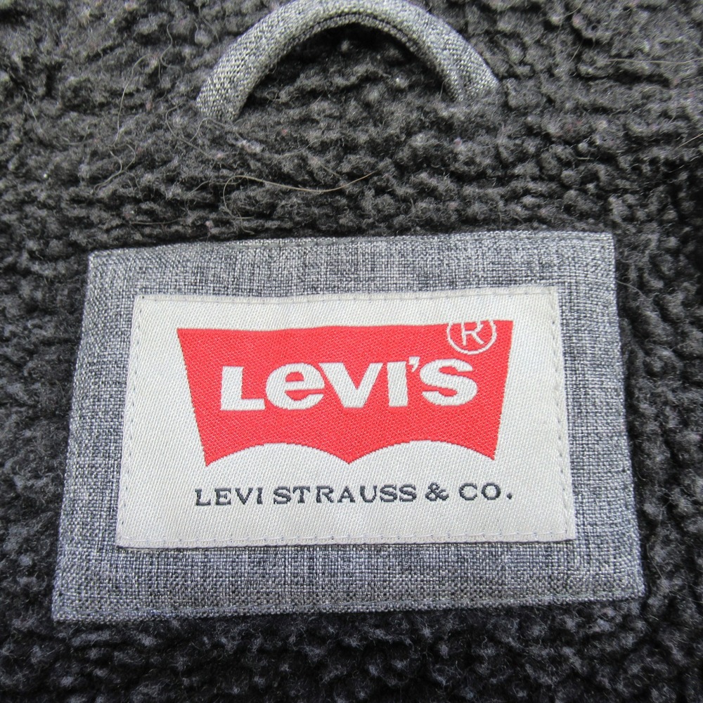 Levis Jacket Mens Small Gray Softshell Sherpa Lin… - image 4